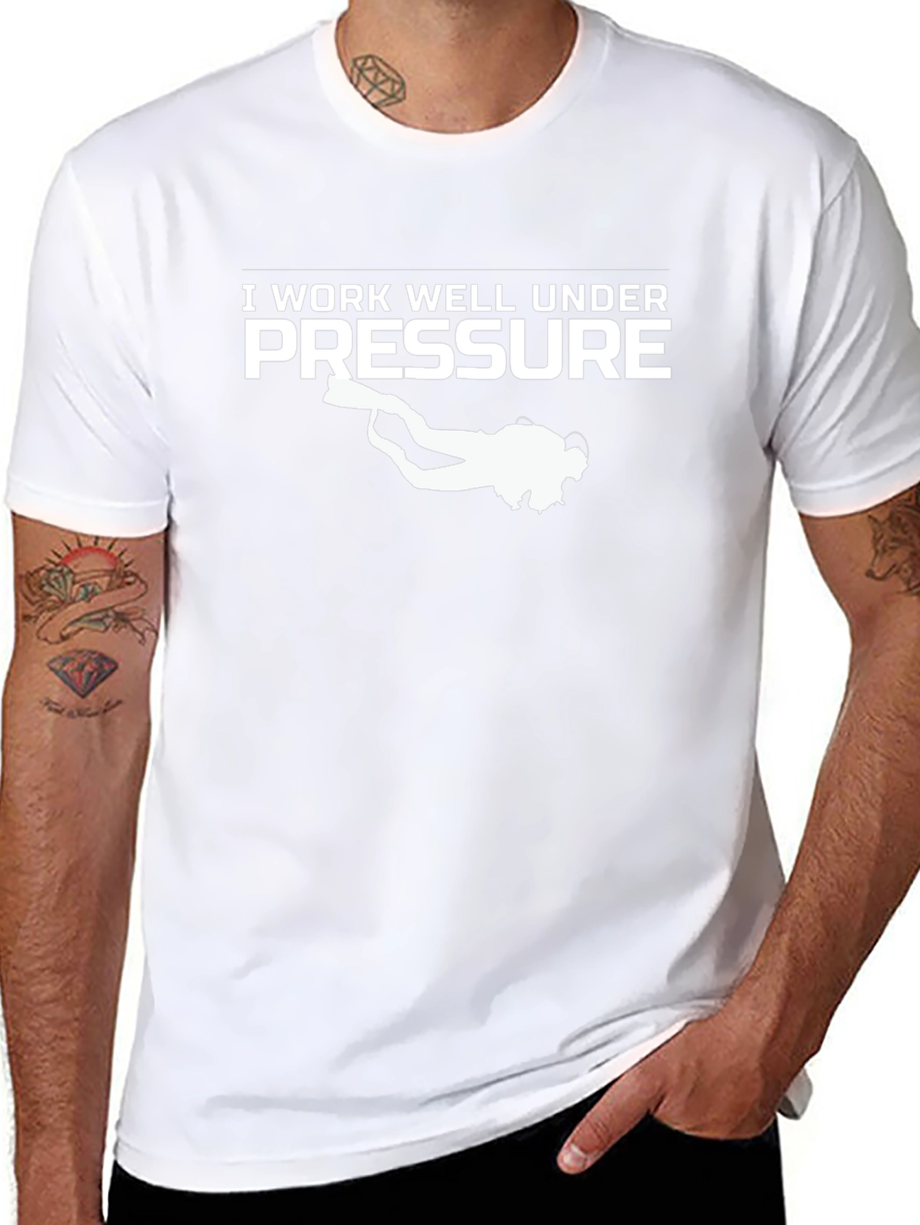 Camiseta Divertida: Trabajo Bien Bajo Presión - Buceo