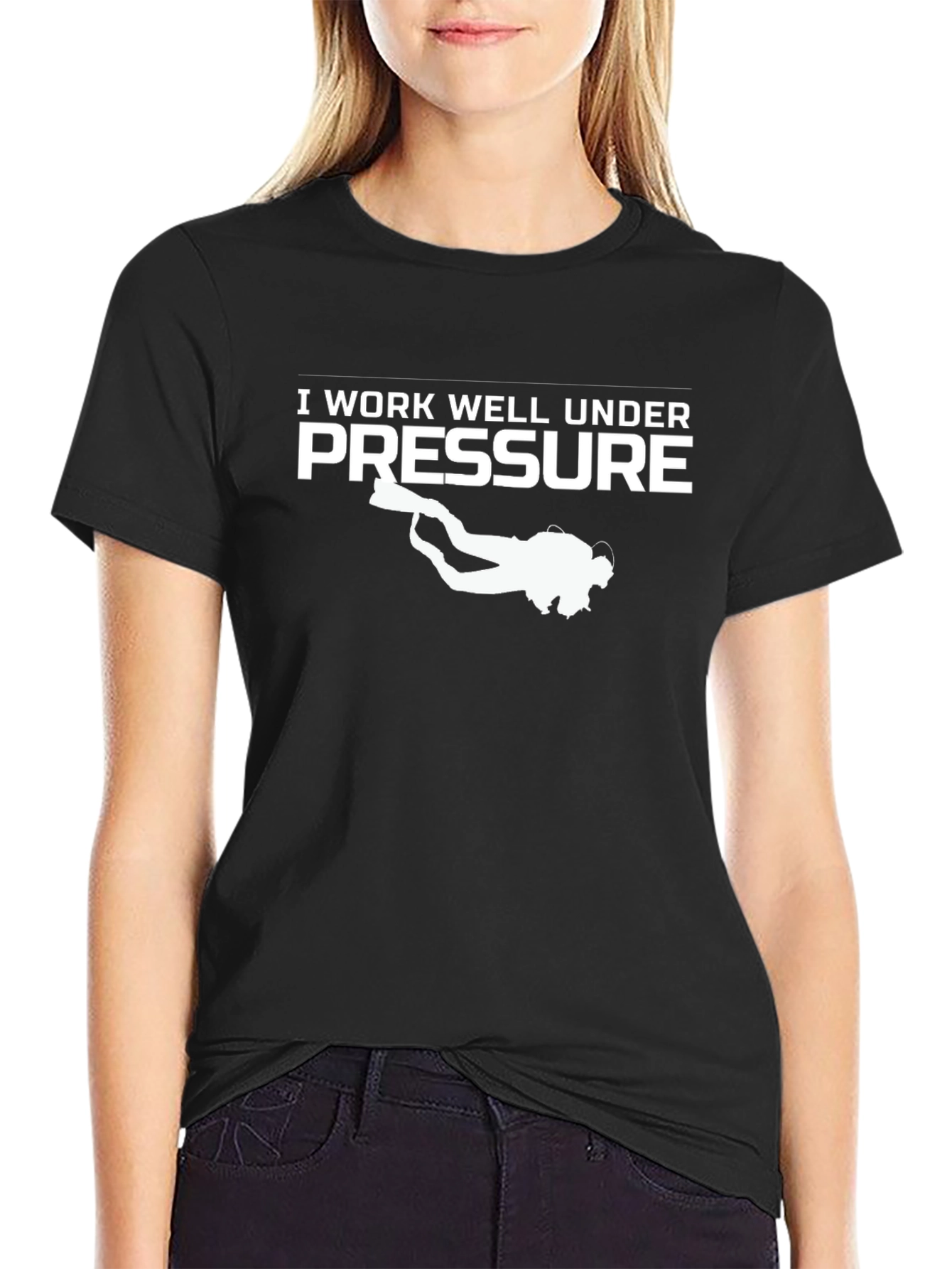 Camiseta Divertida: Trabajo Bien Bajo Presión - Buceo