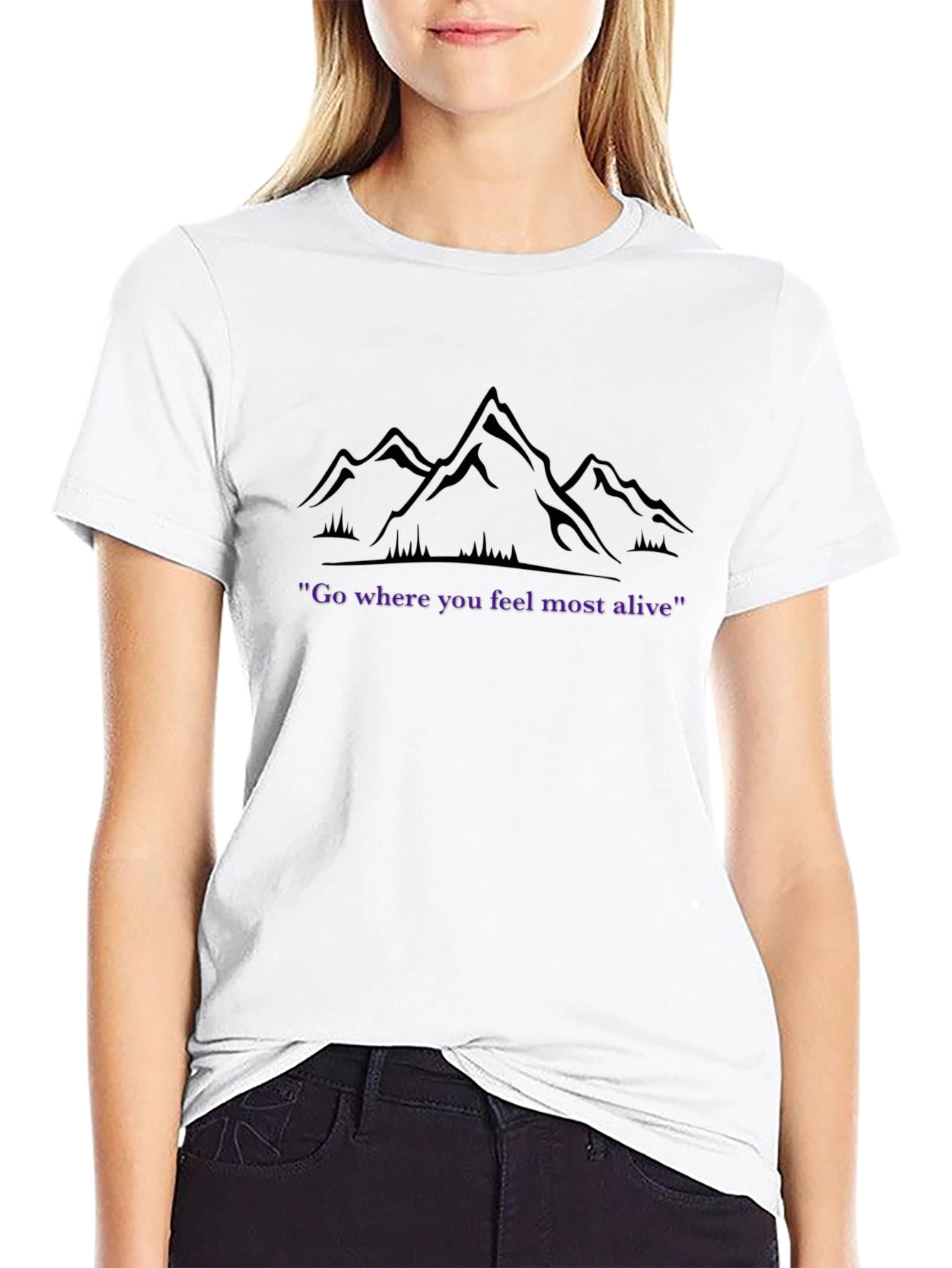 Camiseta Montaña Inspiradora Donde te sientas vivo