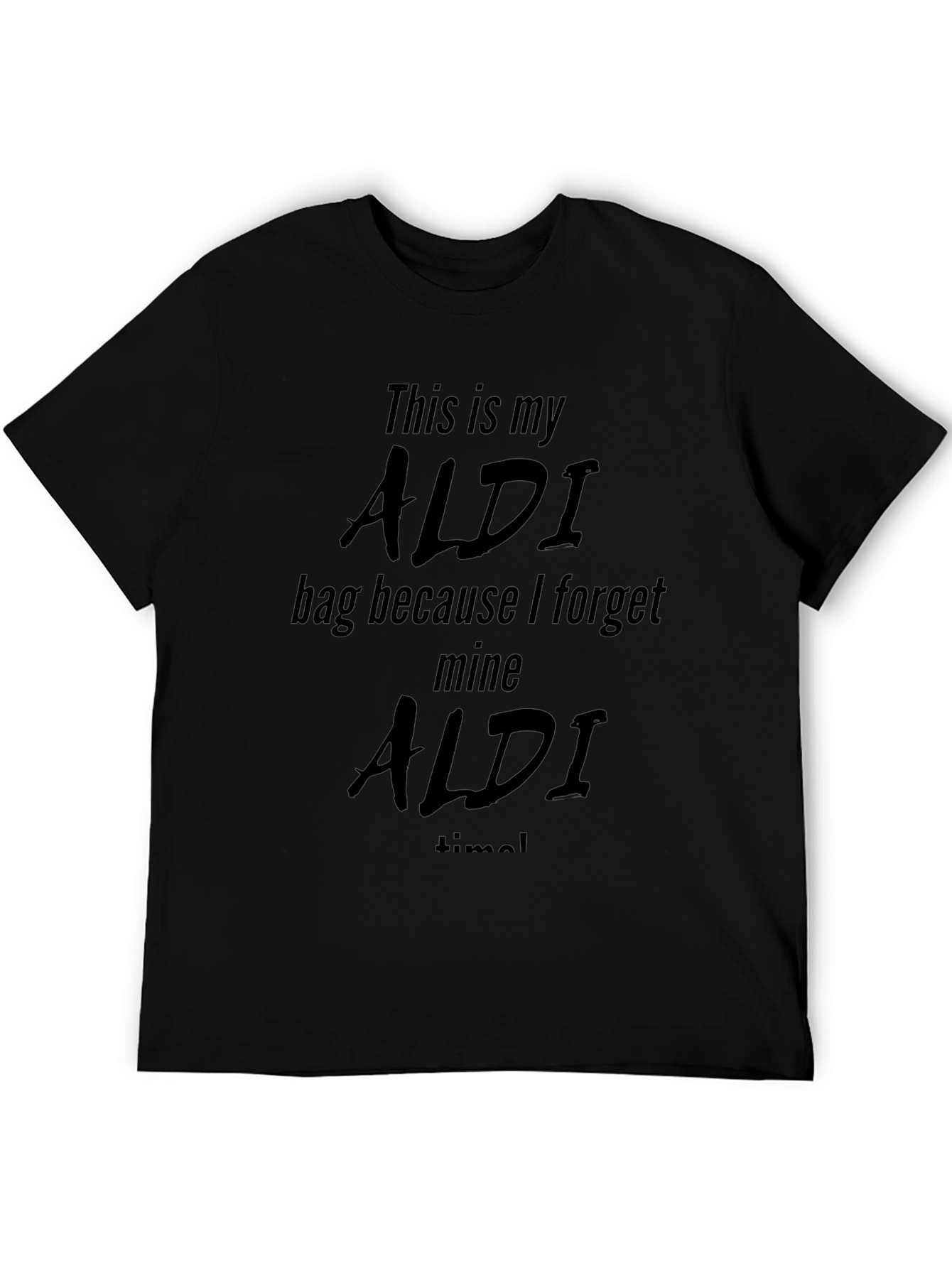 Camiseta Negra ALDI Bag Divertida y Casual