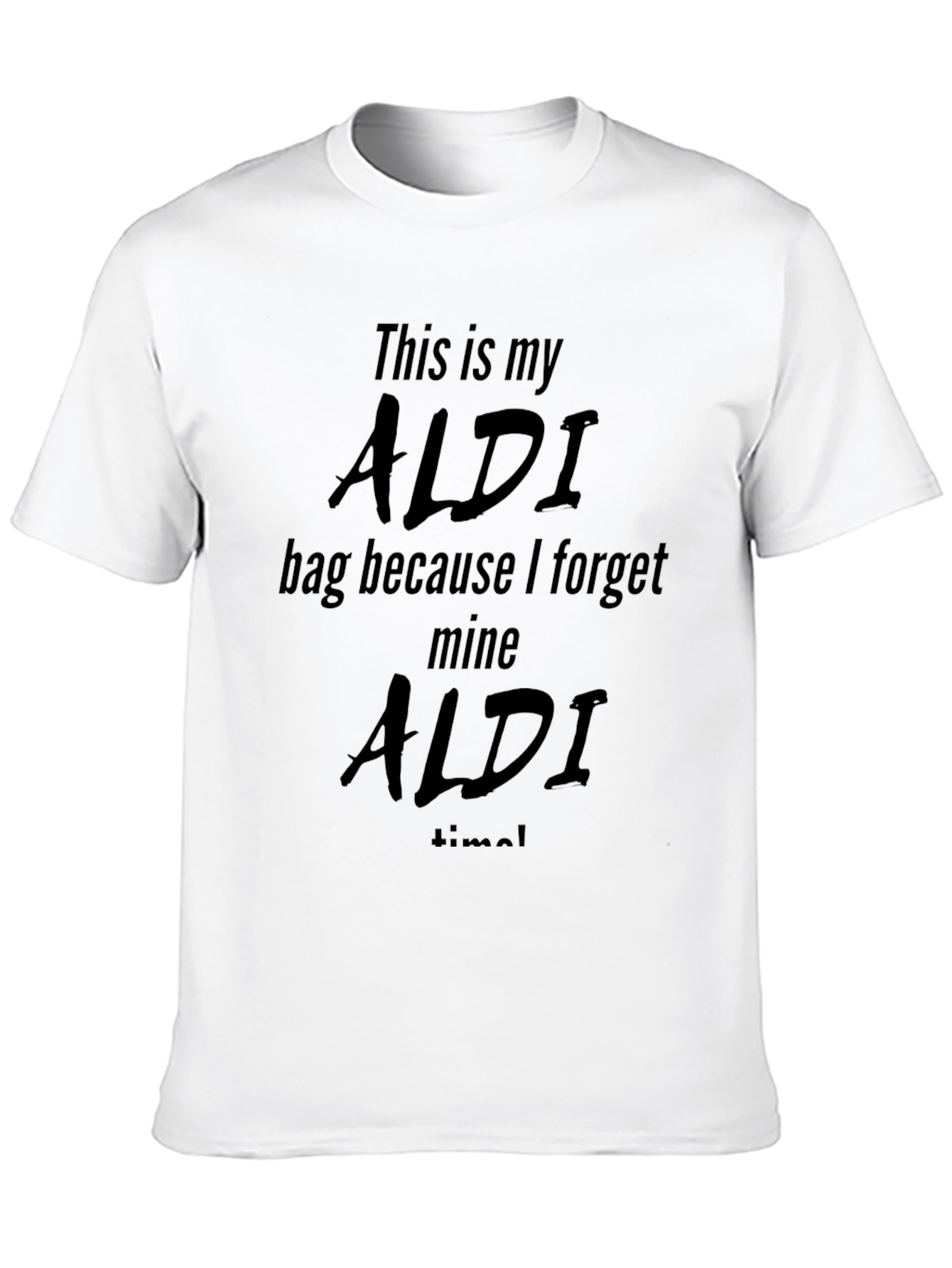 Camiseta Negra ALDI Bag Divertida y Casual