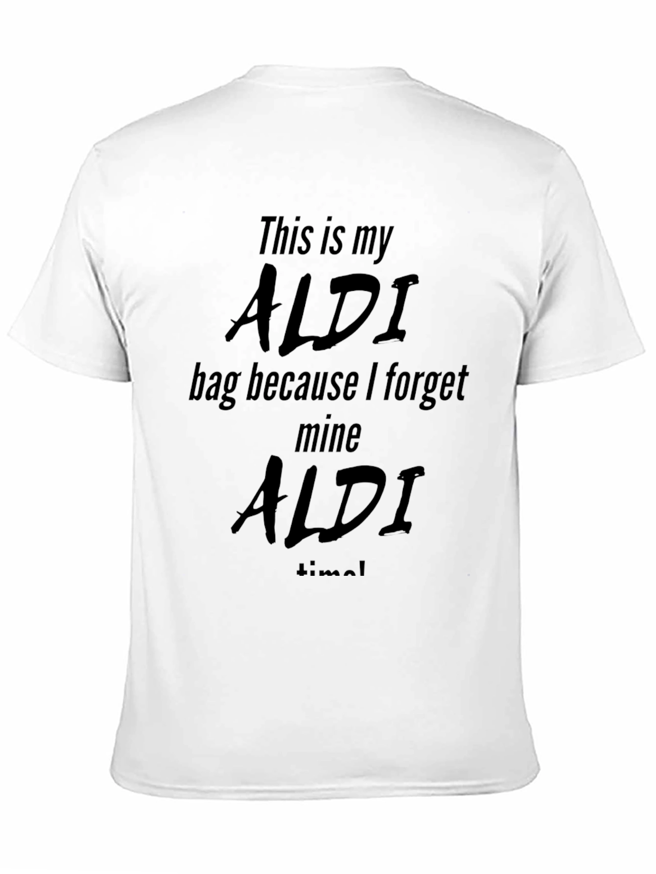 Camiseta Negra ALDI Bag Divertida y Casual