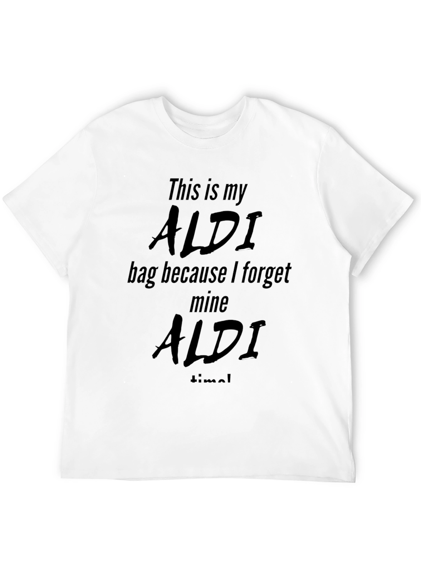 Camiseta Negra ALDI Bag Divertida y Casual