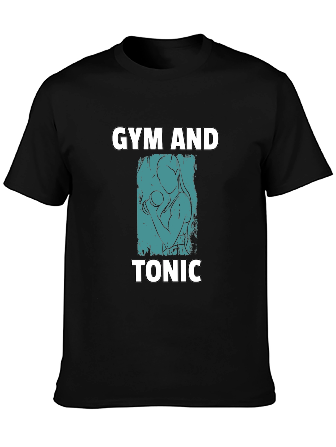 Camiseta Negra: Gym and Tonic - Estilo Fitness