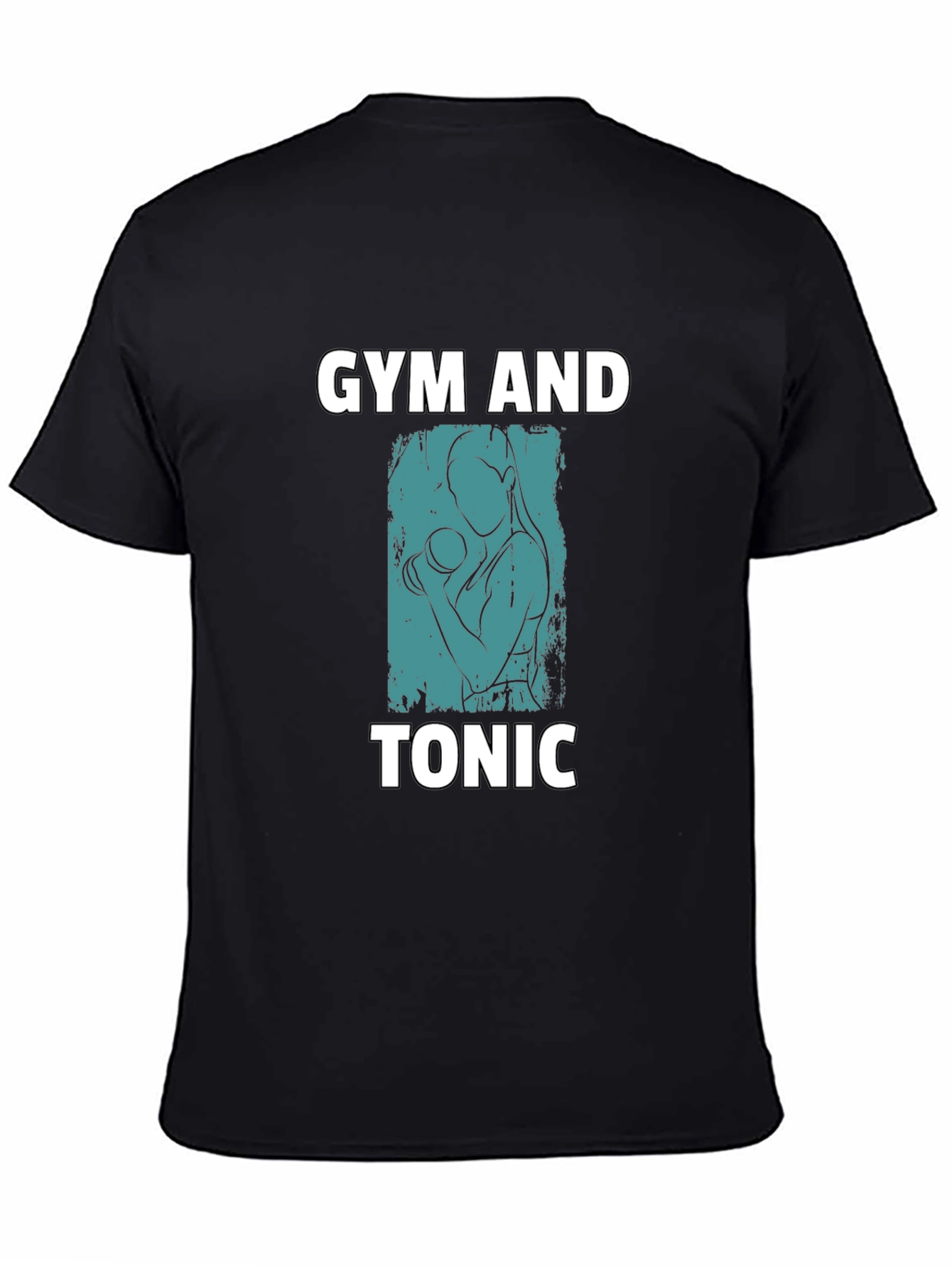 Camiseta Negra: Gym and Tonic - Estilo Fitness