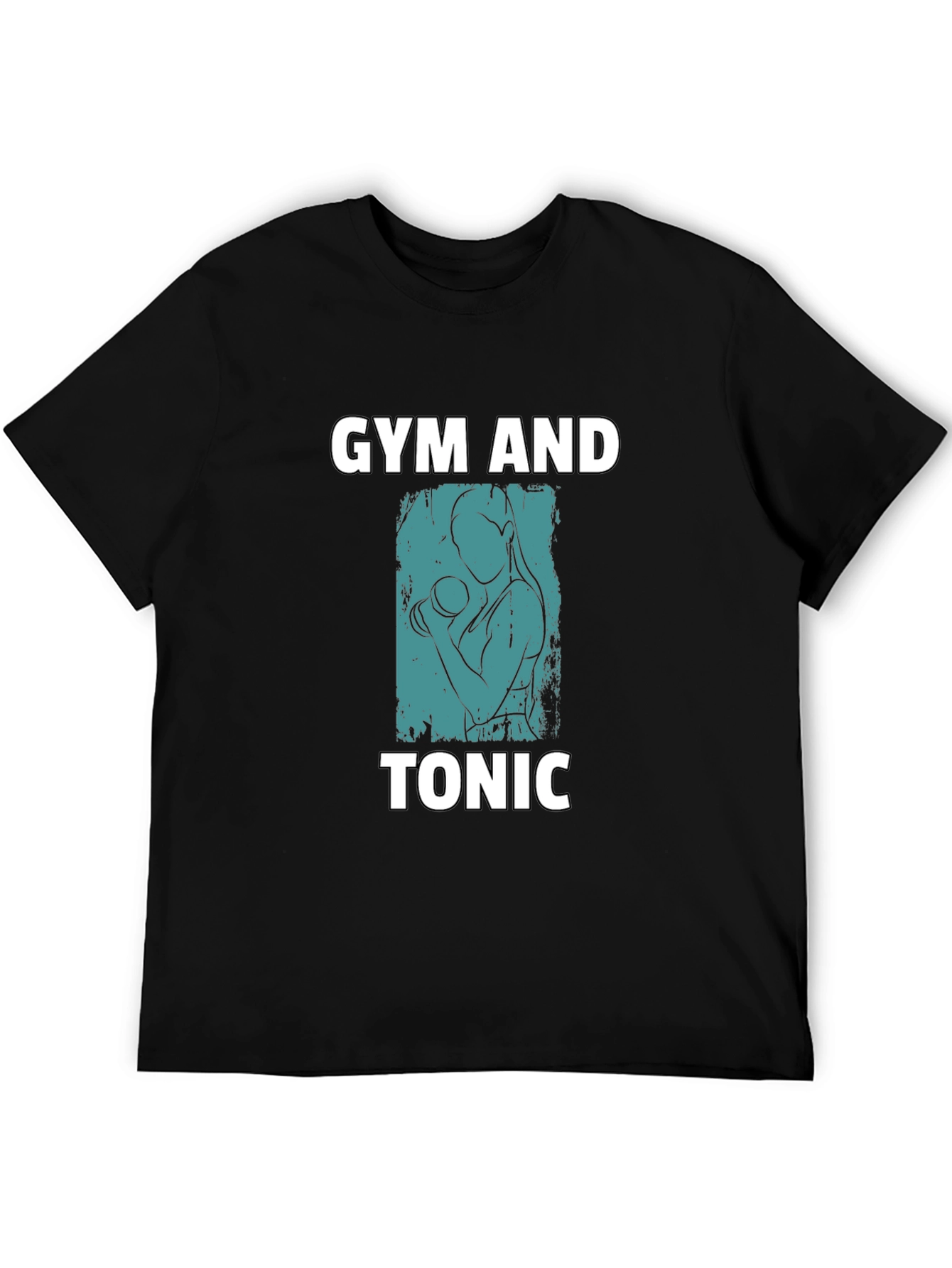 Camiseta Negra: Gym and Tonic - Estilo Fitness