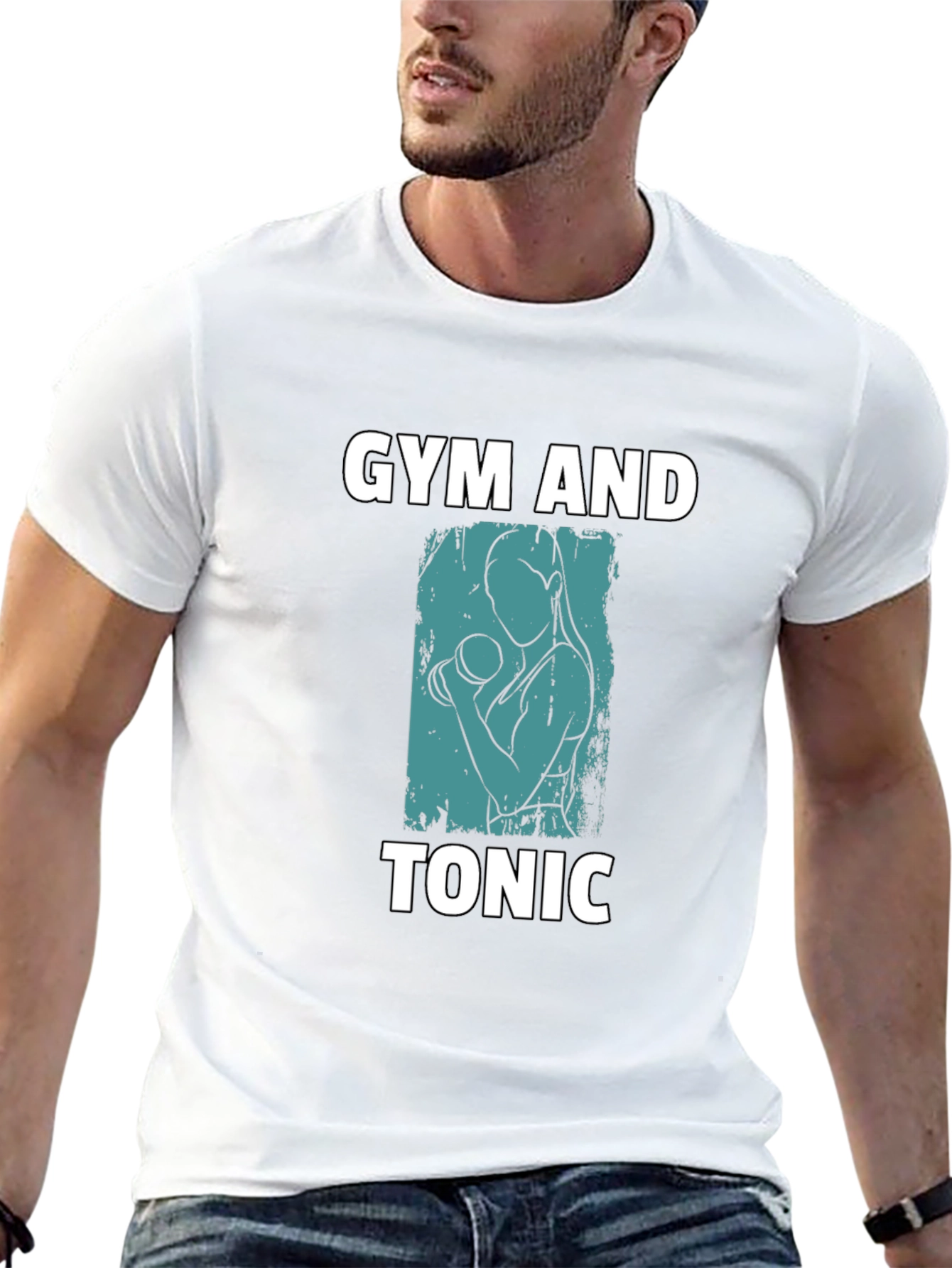 Camiseta Negra: Gym and Tonic - Estilo Fitness