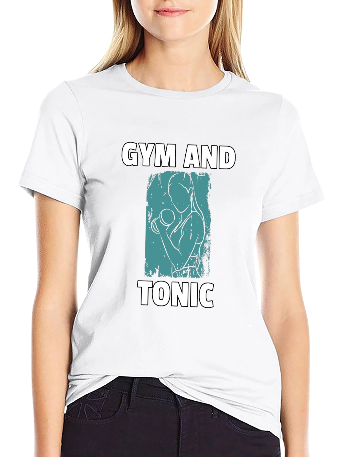 Camiseta Negra: Gym and Tonic - Estilo Fitness