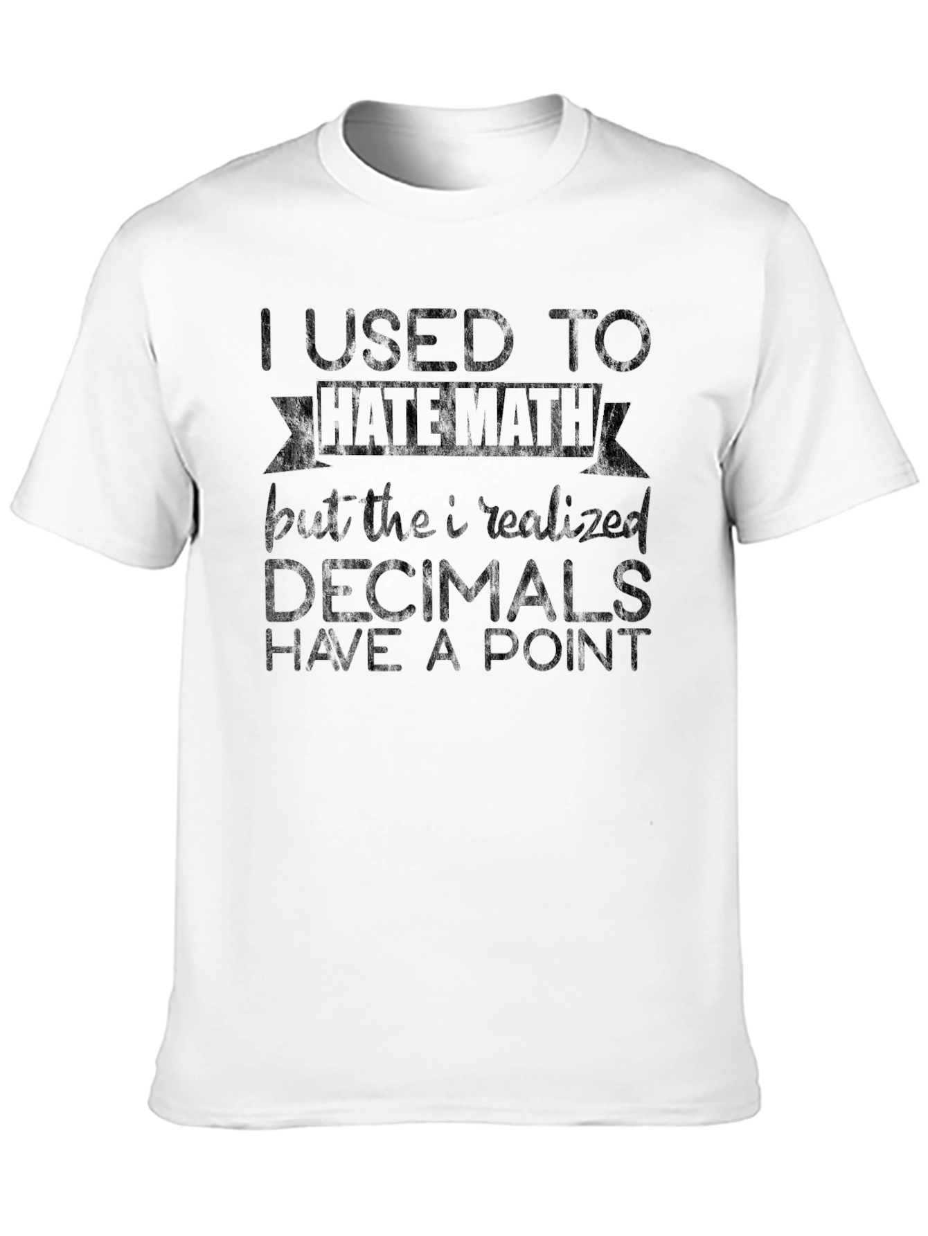 Camiseta Negra: Odio las Matemáticas ¡Decimales al Rescate!