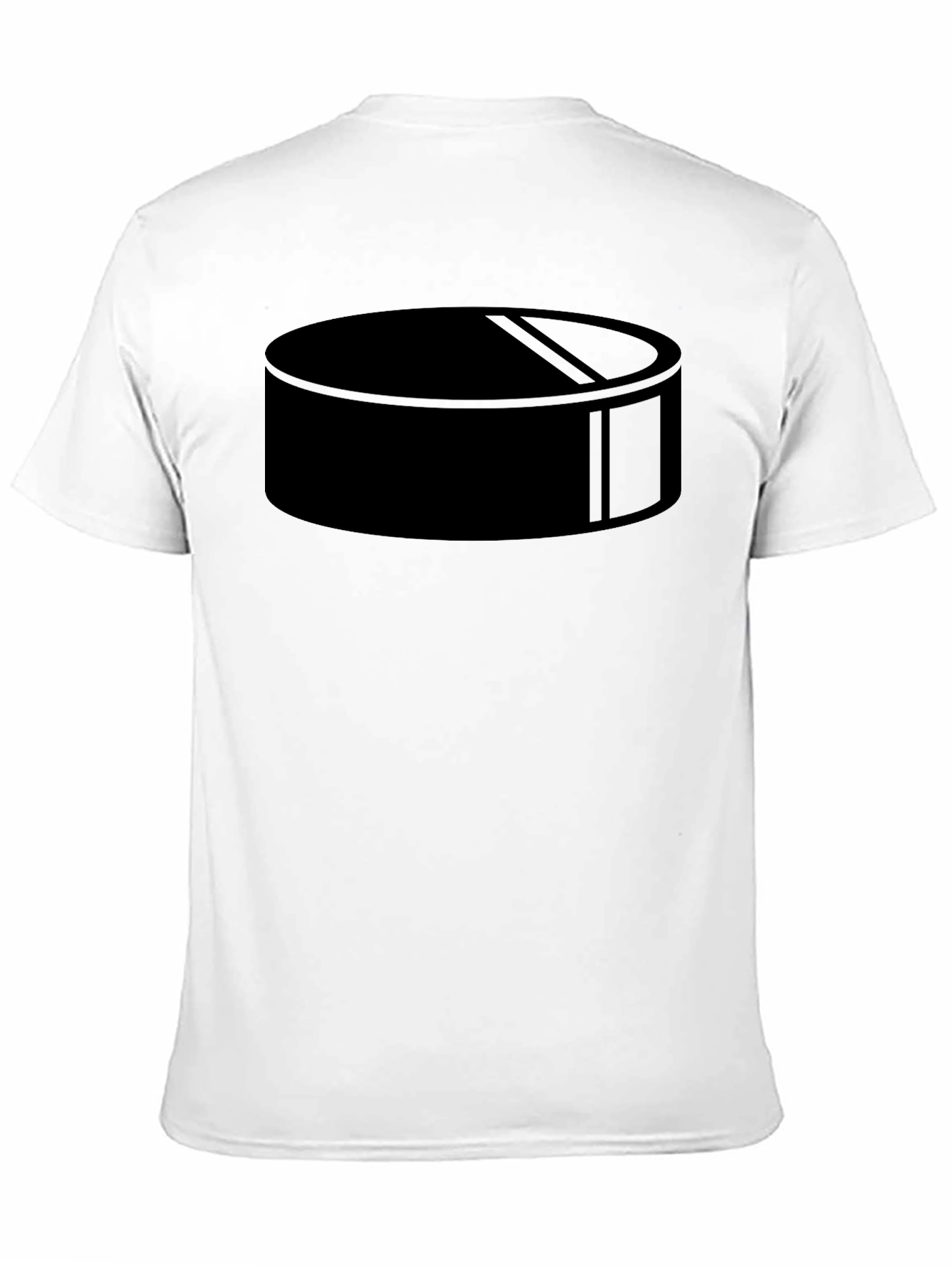 Camiseta Negra con Diseño de Disco de Hockey