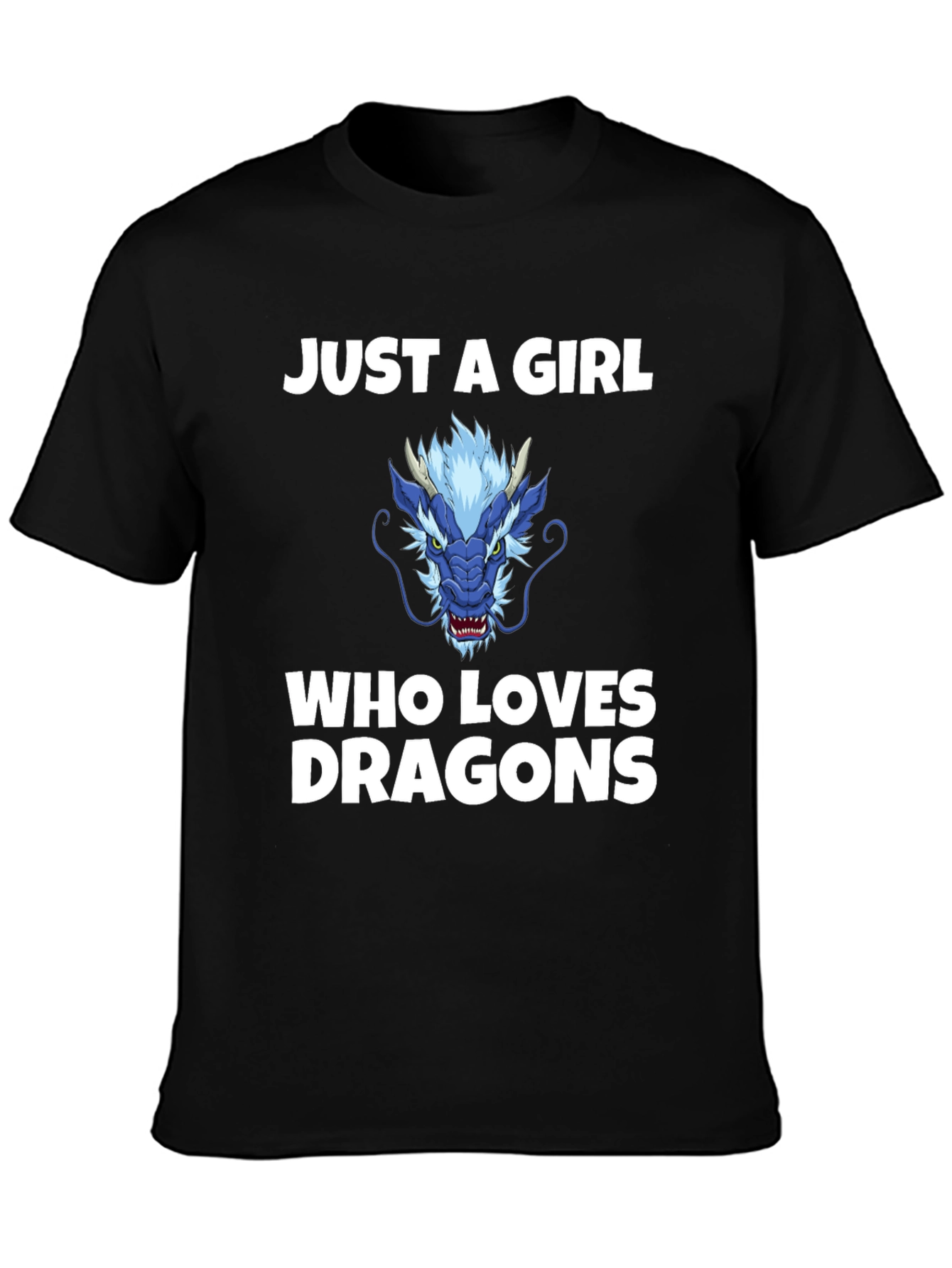 Camiseta Negra Dragones Para Mujer