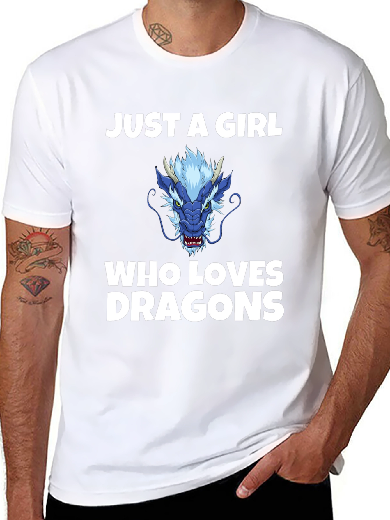Camiseta Negra Dragones Para Mujer