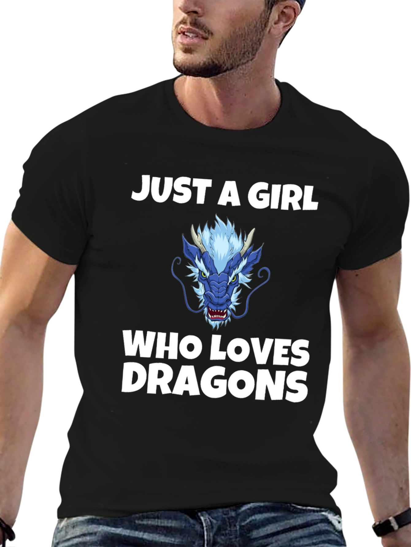 Camiseta Negra Dragones Para Mujer