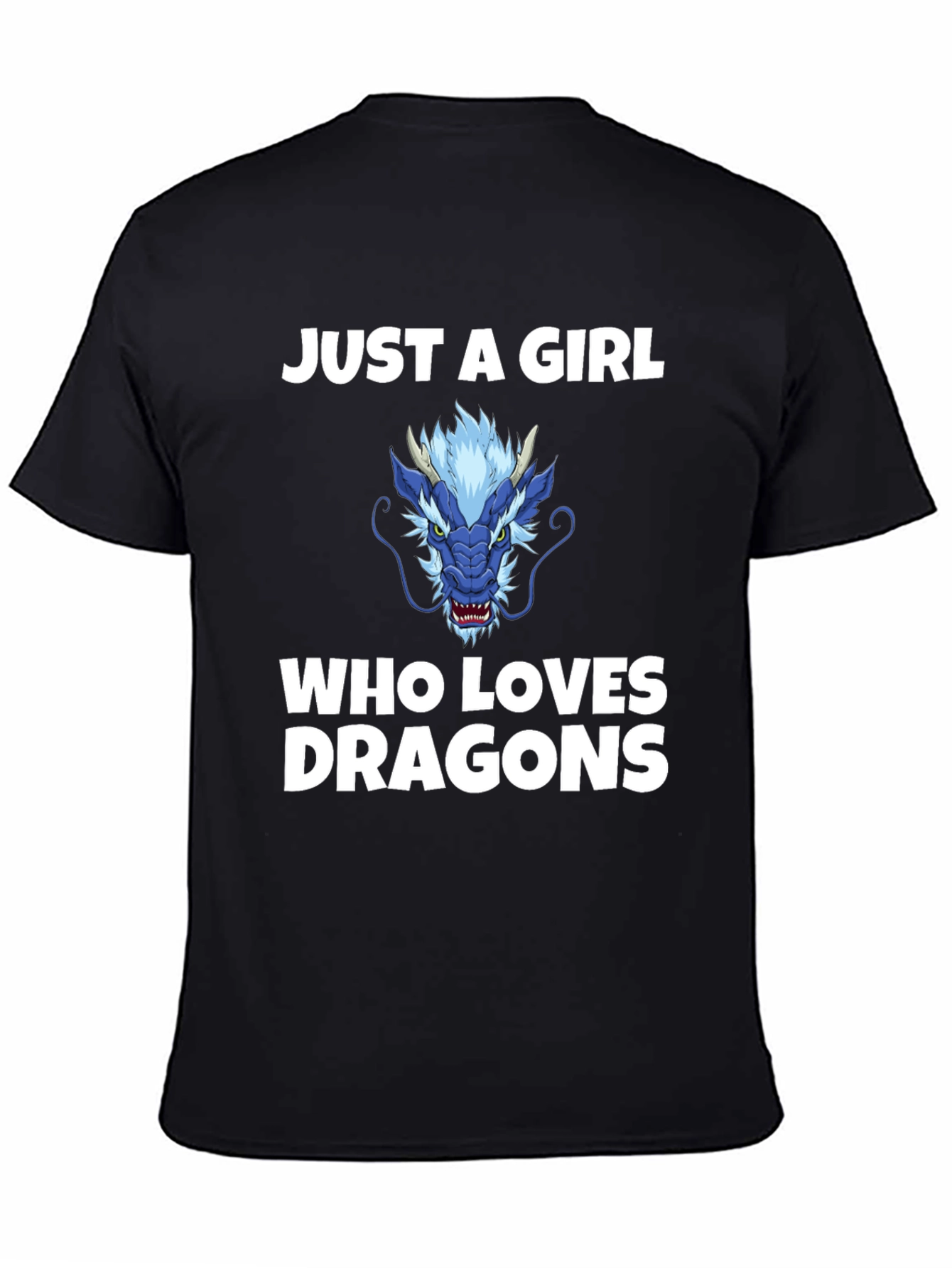 Camiseta Negra Dragones Para Mujer