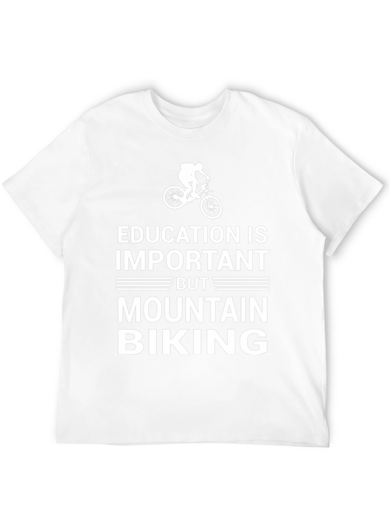 Camiseta Negra: Educación vs. Ciclismo de Montaña