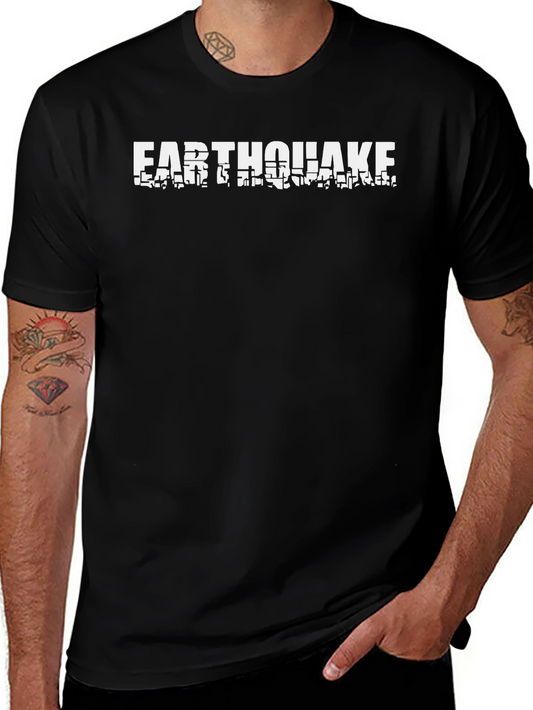 Camiseta Negra Earthquake para Hombre