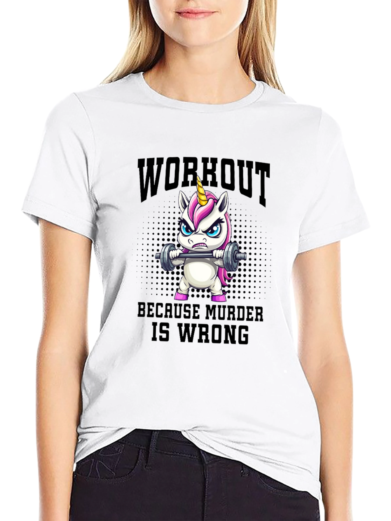 Camiseta Unicornio Workout Murder Wrong