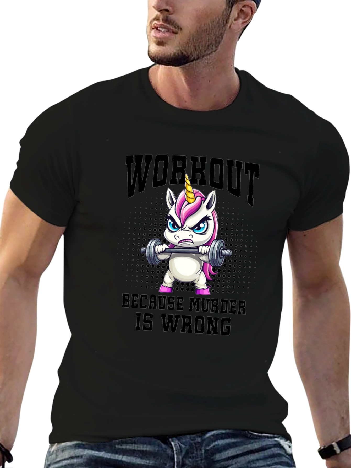 Camiseta Unicornio Workout Murder Wrong