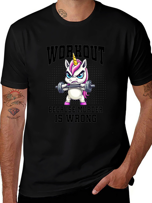 Camiseta Unicornio Workout Murder Wrong