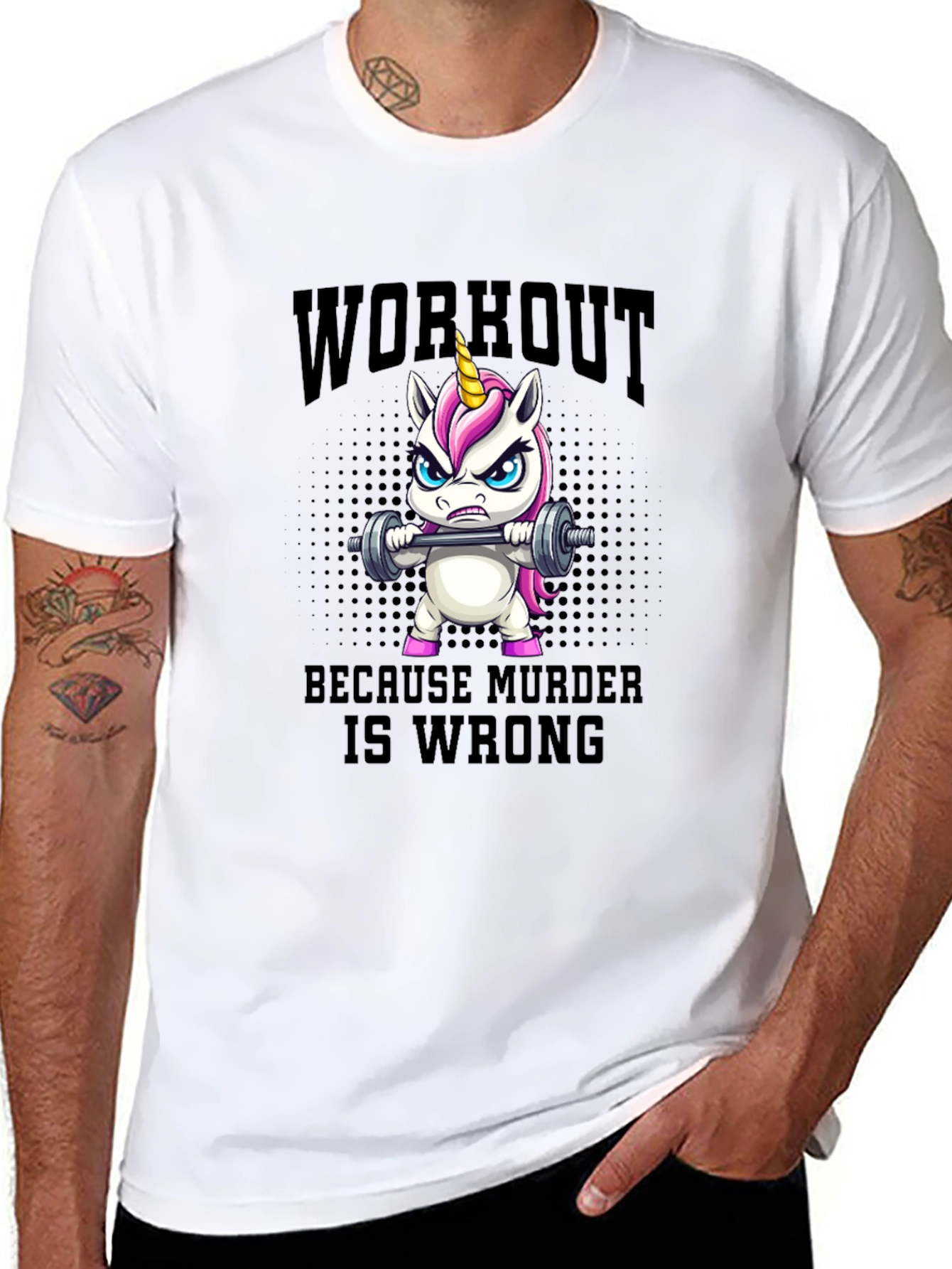 Camiseta Unicornio Workout Murder Wrong