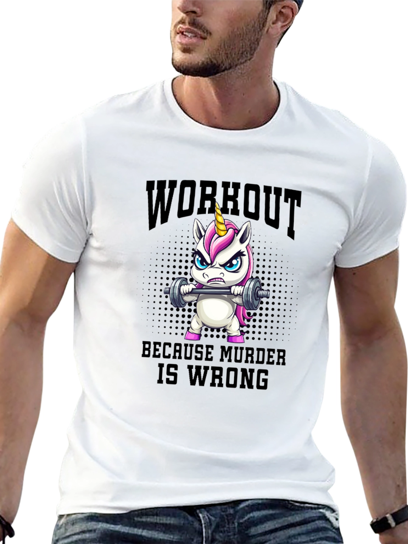 Camiseta Unicornio Workout Murder Wrong