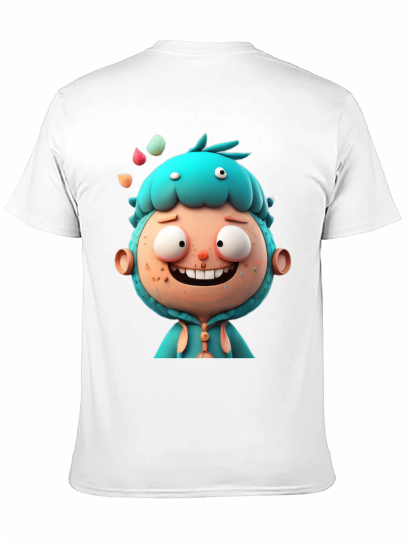 Camiseta Negra con Diseño Animado Divertido