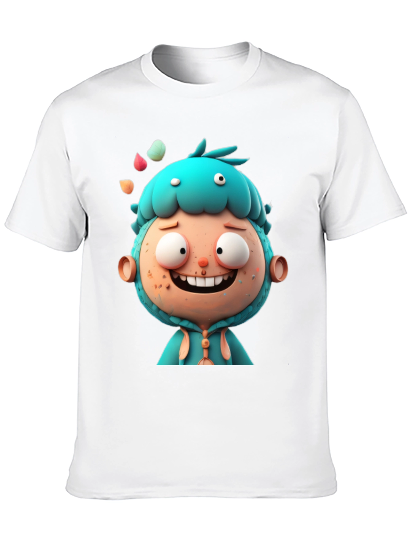 Camiseta Negra con Diseño Animado Divertido