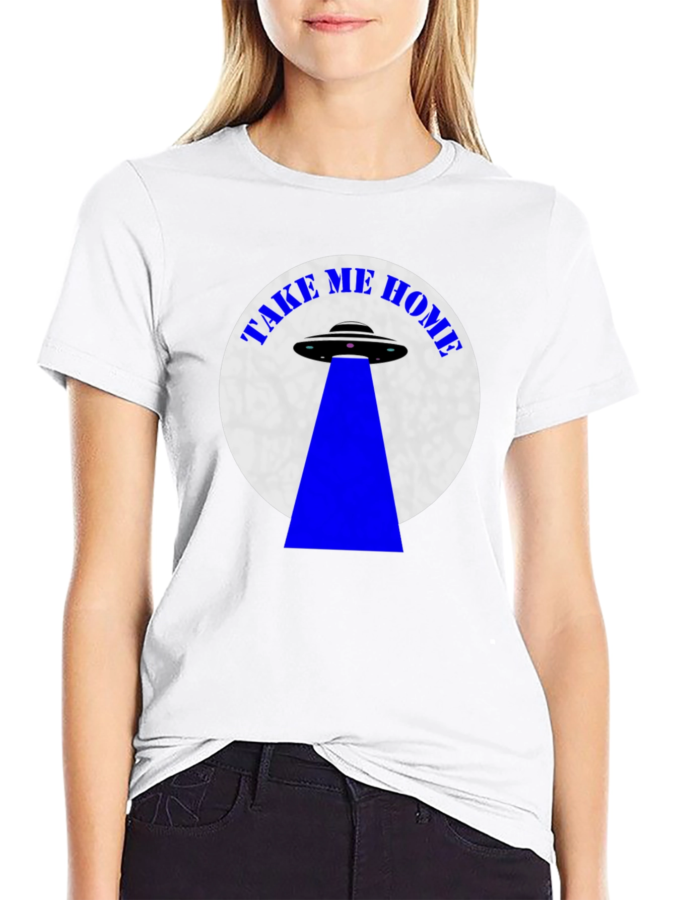 Camiseta Negra OVNI Llévame a Casa