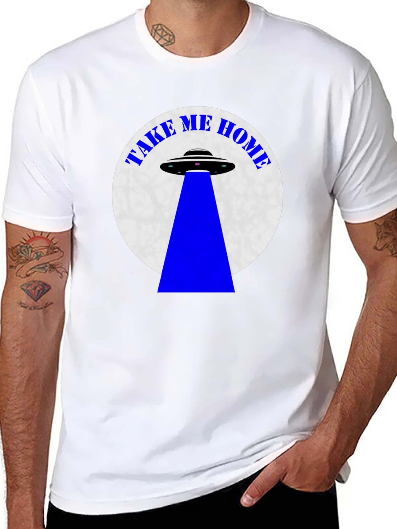 Camiseta Negra OVNI Llévame a Casa