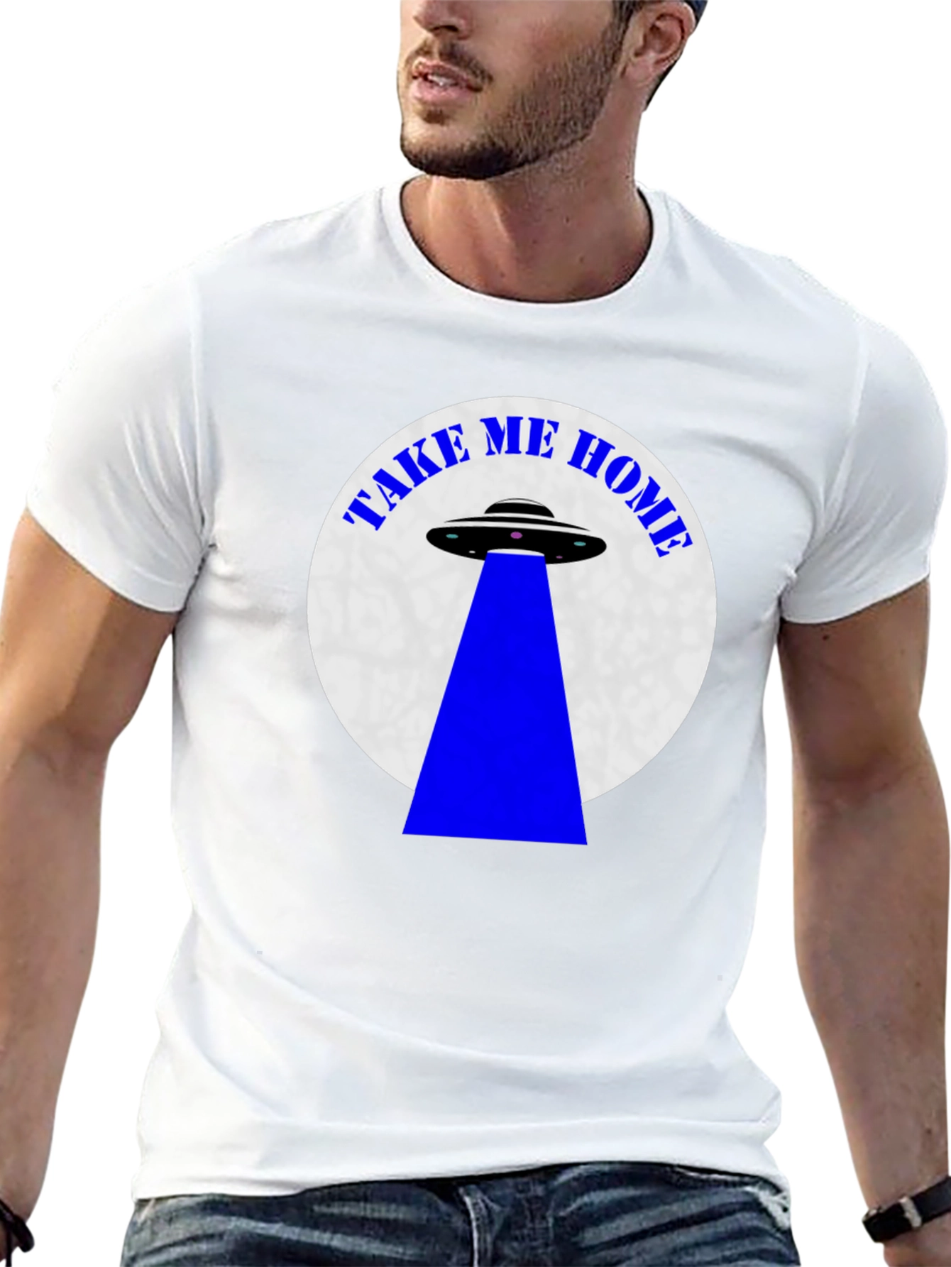 Camiseta Negra OVNI Llévame a Casa