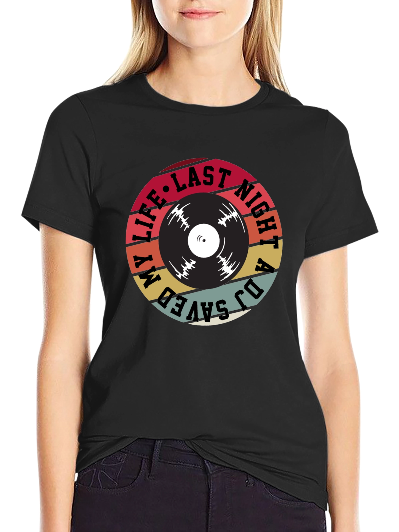 Camiseta Negra DJ Saved My Life