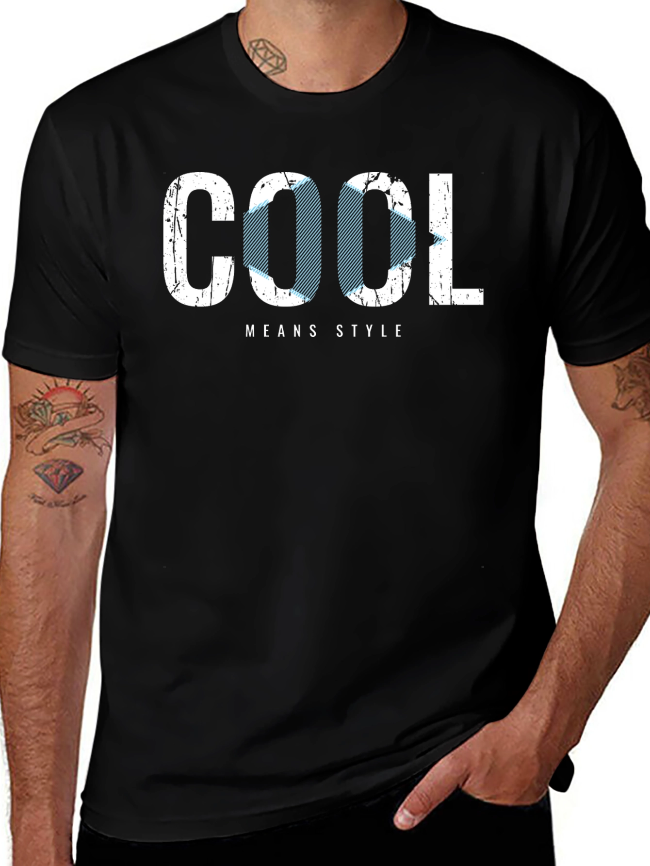 Camiseta Negra Estampada Cool Means Style