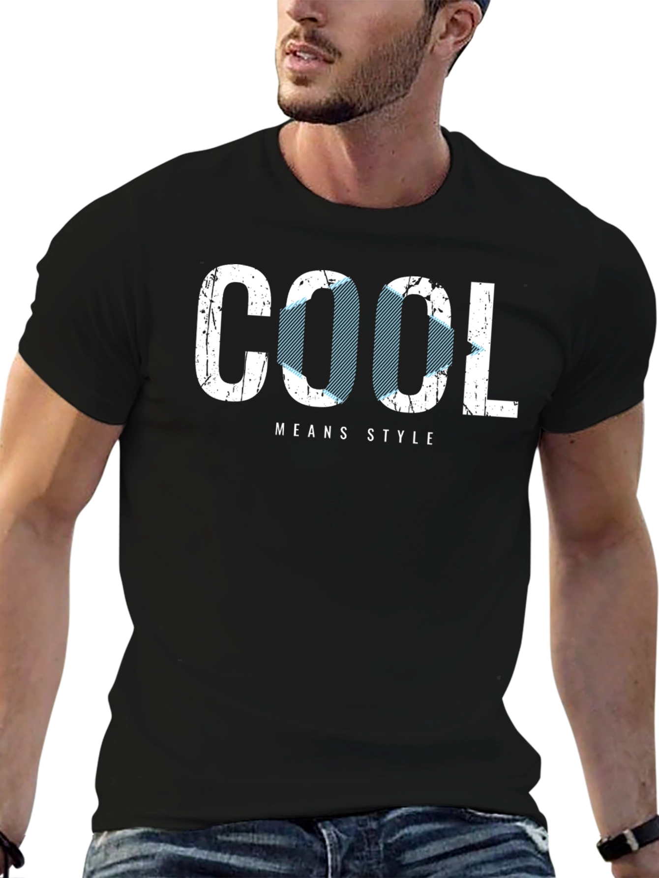 Camiseta Negra Estampada Cool Means Style