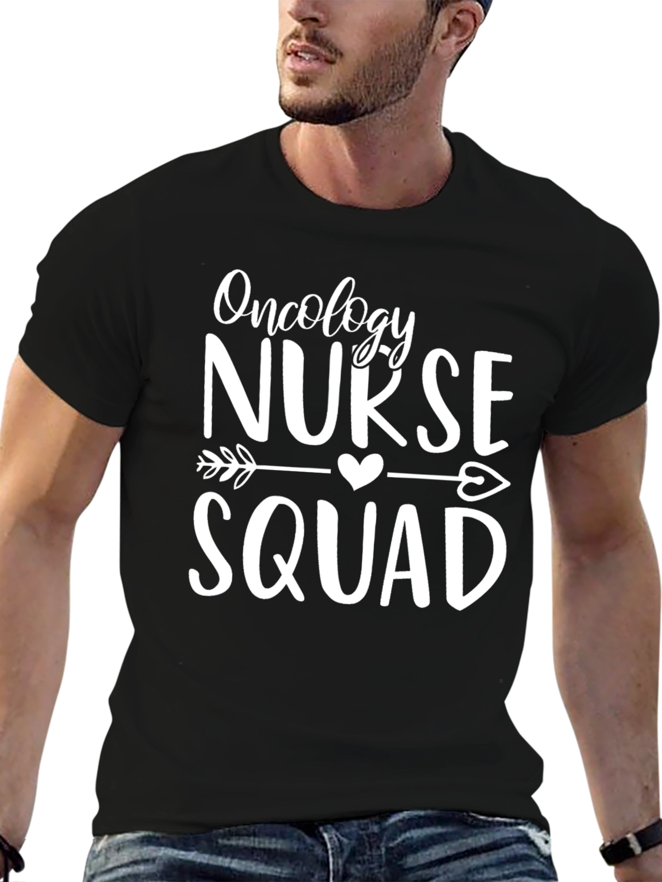 Camiseta Oncology Nurse Squad Negra