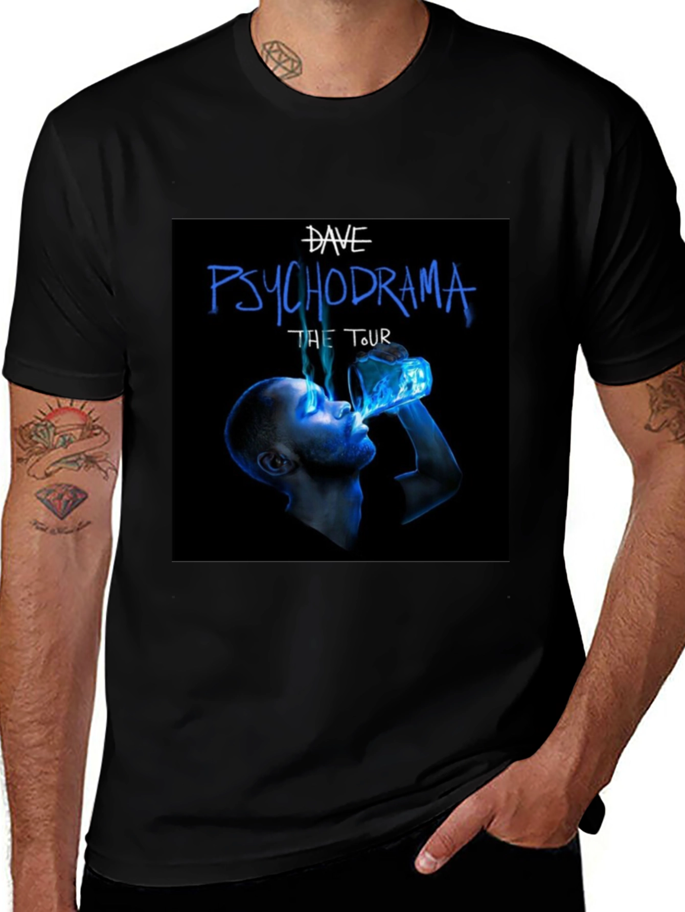 Camiseta Negra Dave Psychodrama The Tour