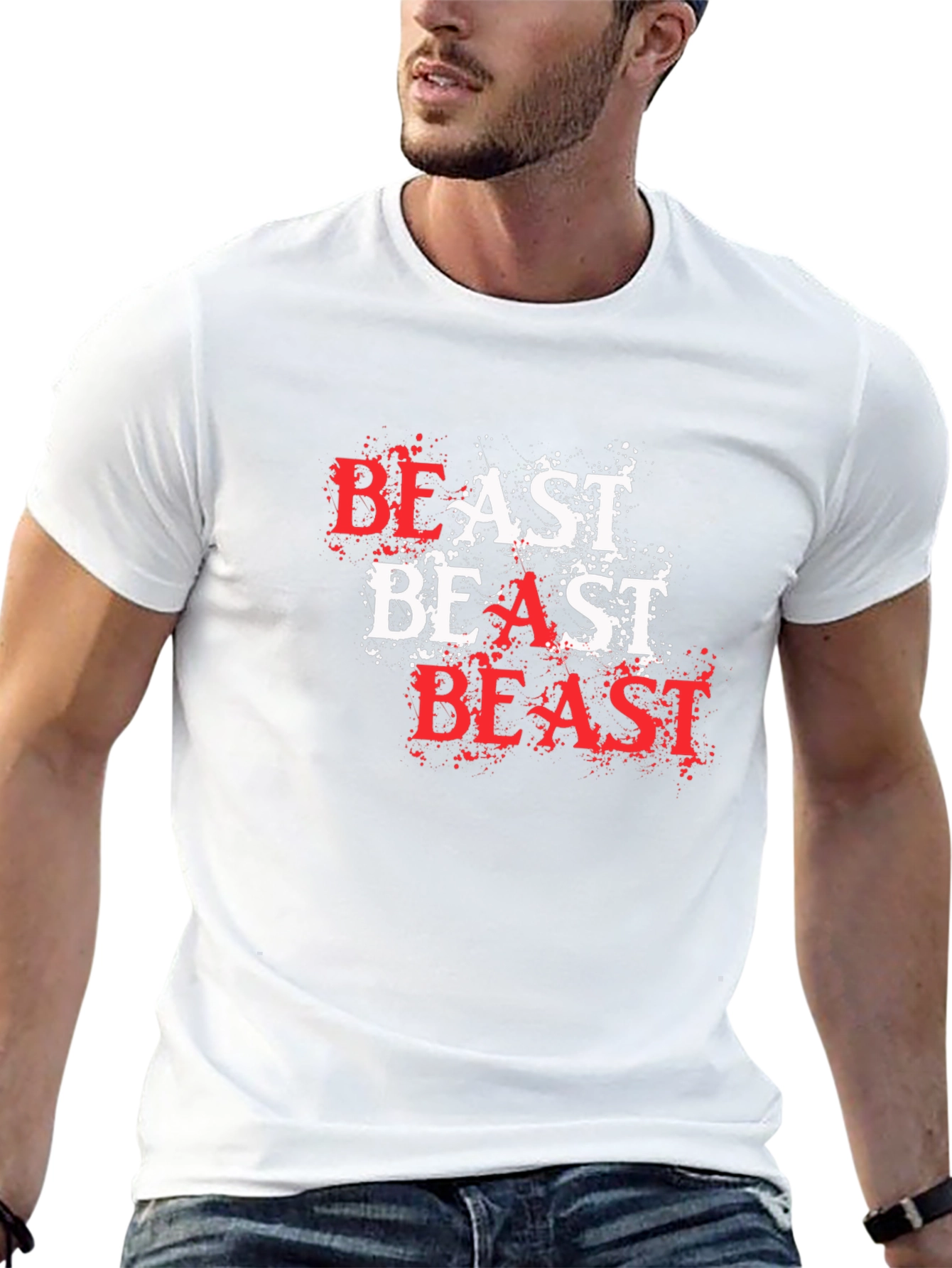 Camiseta Hombre Negra - Diseño Beast