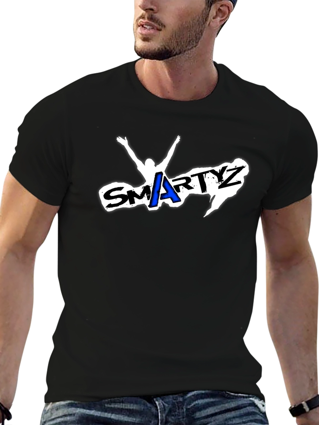 Camiseta Negra Smartyz Diseño Único