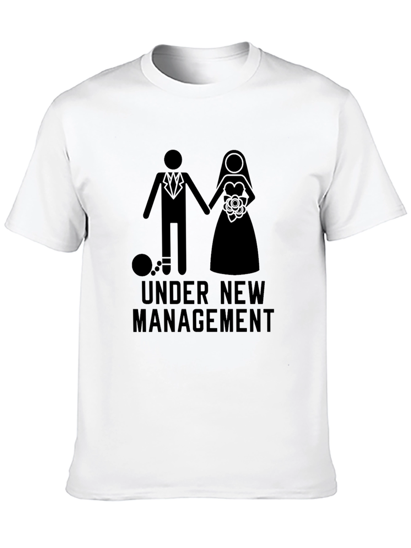 Camiseta Hombre: Bajo Nueva Dirección - Divertida Boda
