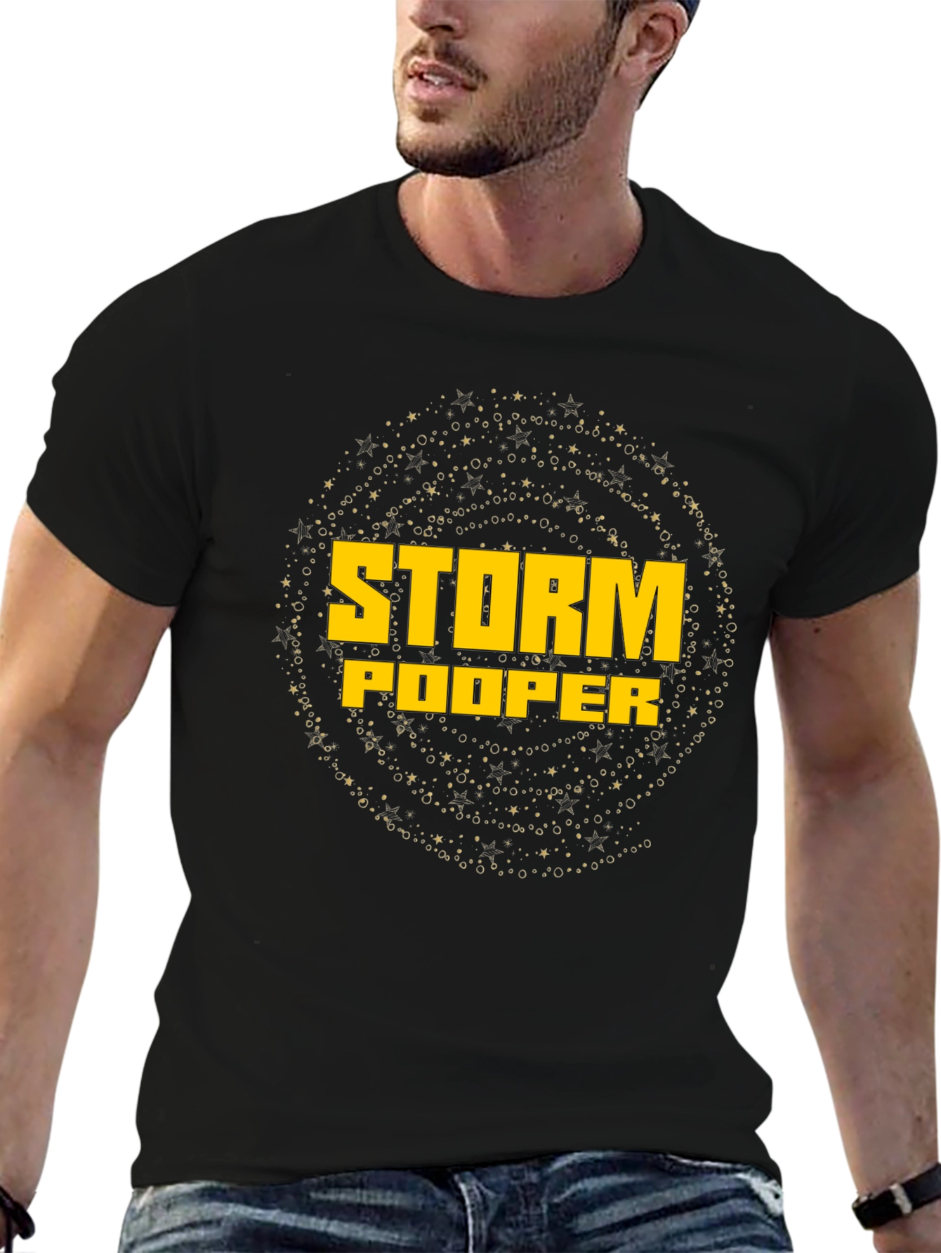 Camiseta Negra Storm Pooper Estilo Universo