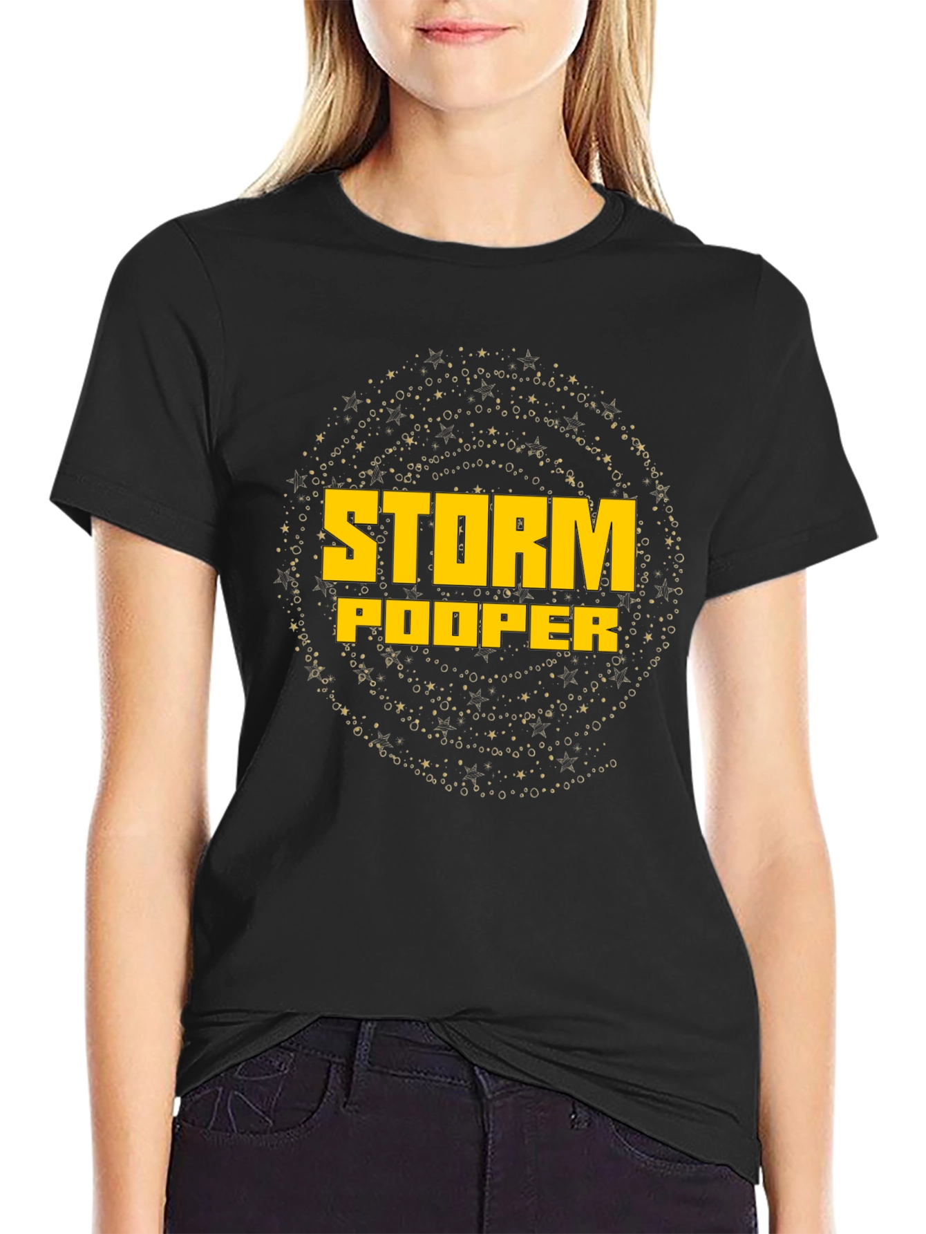 Camiseta Negra Storm Pooper Estilo Universo