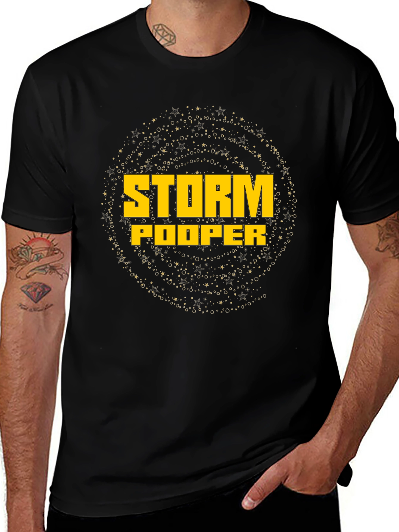 Camiseta Negra Storm Pooper Estilo Universo