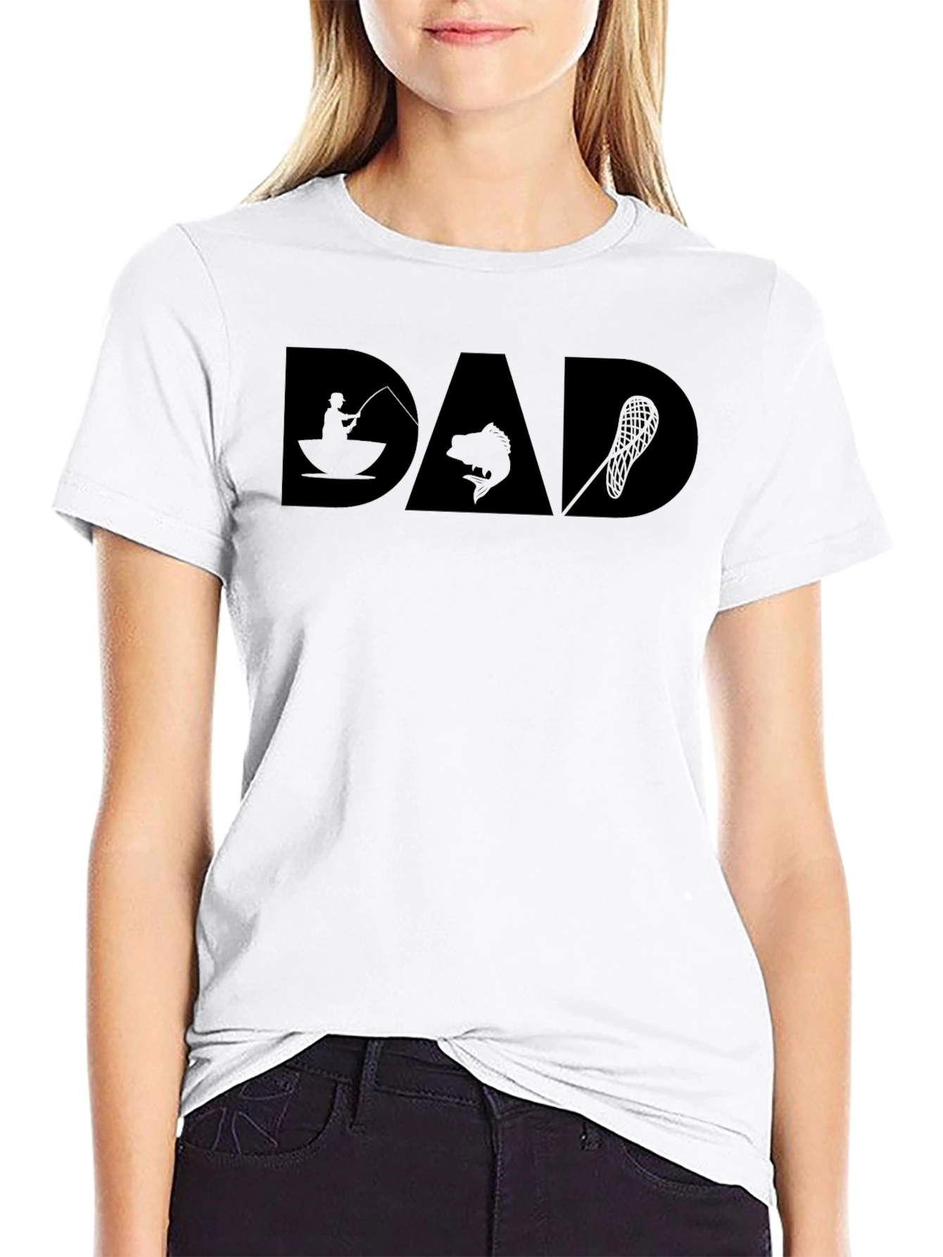 Camiseta Negra DAD para Papá Pescador