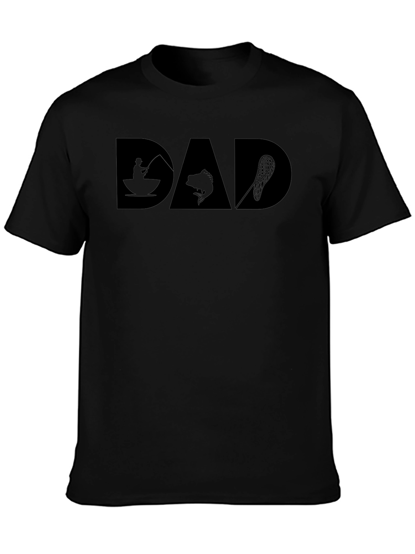 Camiseta Negra DAD para Papá Pescador
