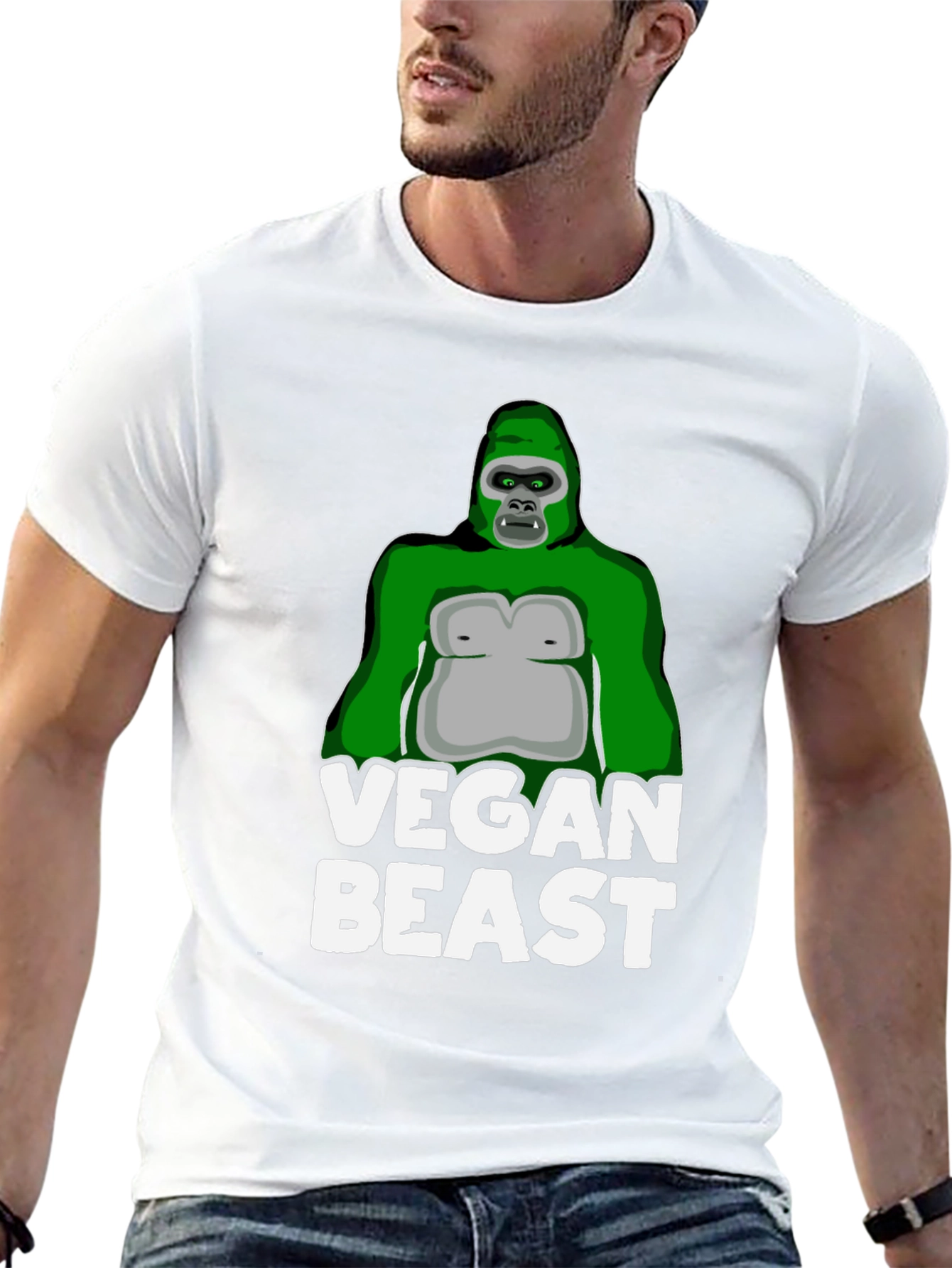Camiseta Negra Vegan Beast para Hombre