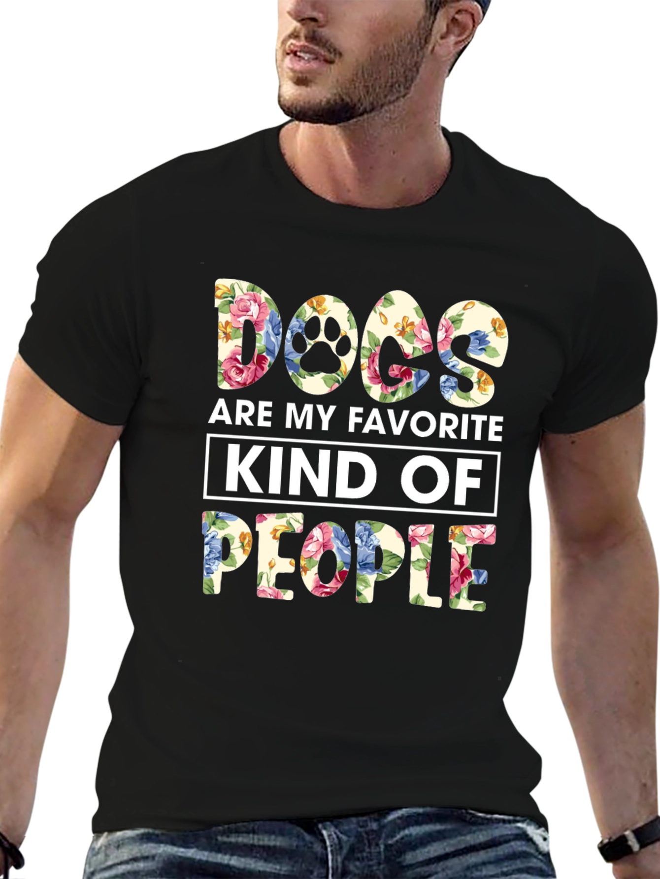 Camiseta Floral Perros Mi Gente Favorita