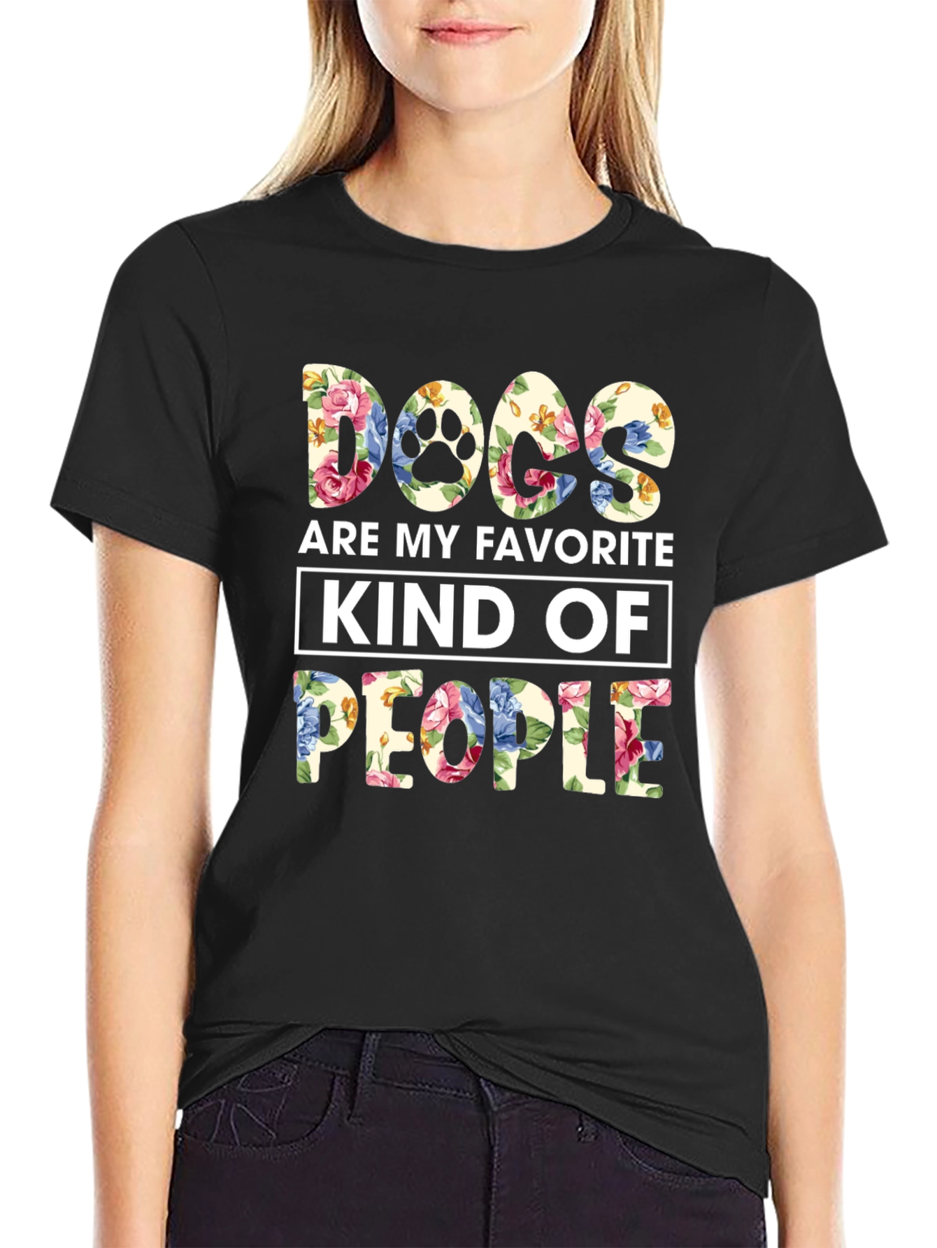 Camiseta Floral Perros Mi Gente Favorita