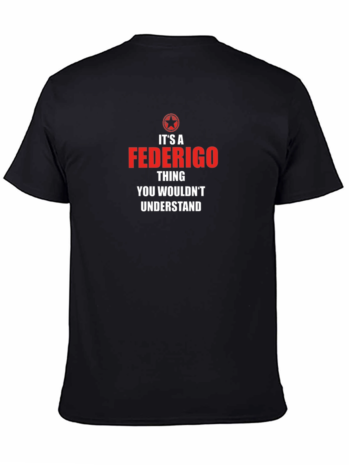 Camiseta Negra Es Una Cosa de Federigo