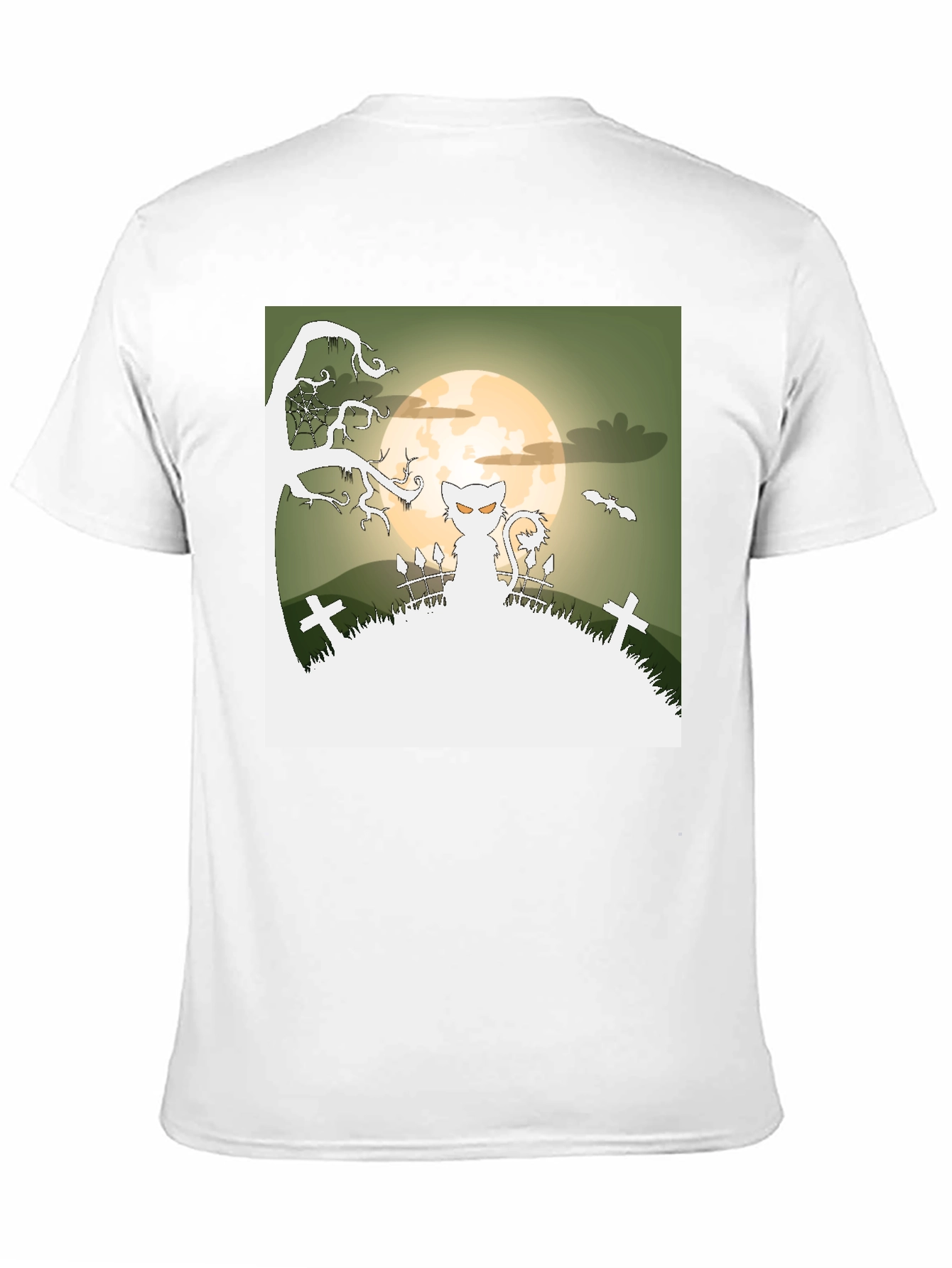 Camiseta Halloween Gato Fantasma