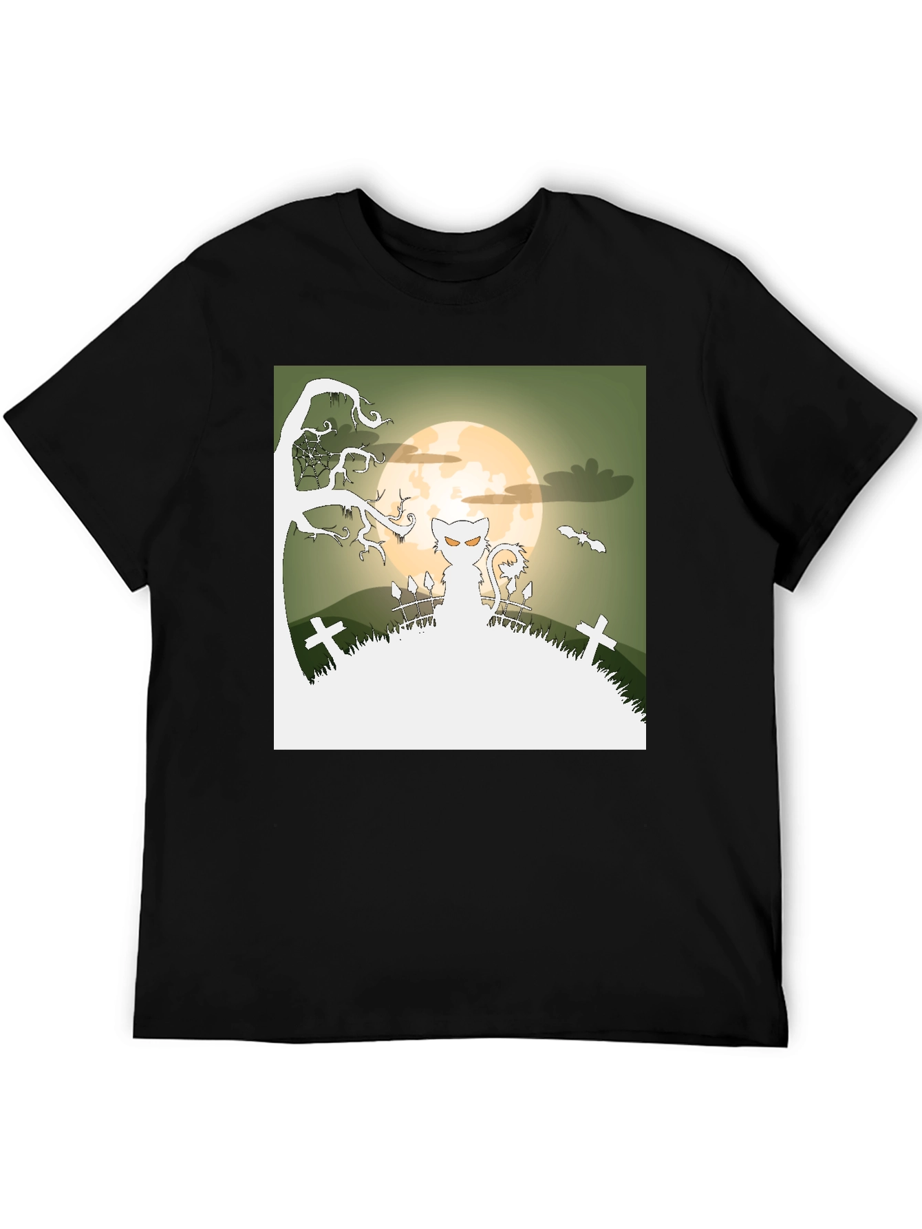 Camiseta Halloween Gato Fantasma