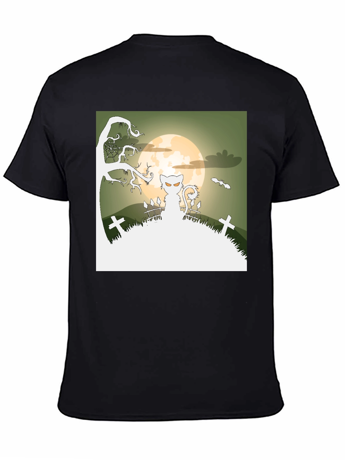 Camiseta Halloween Gato Fantasma